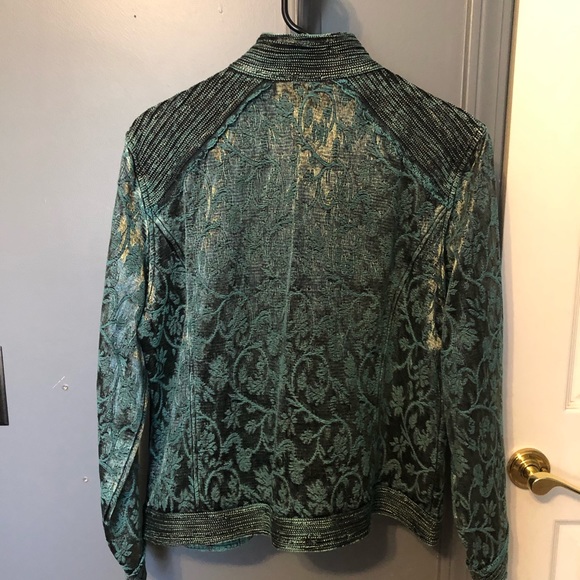 Coldwater Creek Blue Elegant Artisan Jacket - Picture 2 of 4